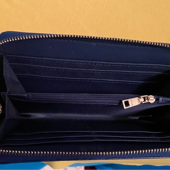 Bebe Navy Croc-Embossed Wallet - Picture 3 of 4